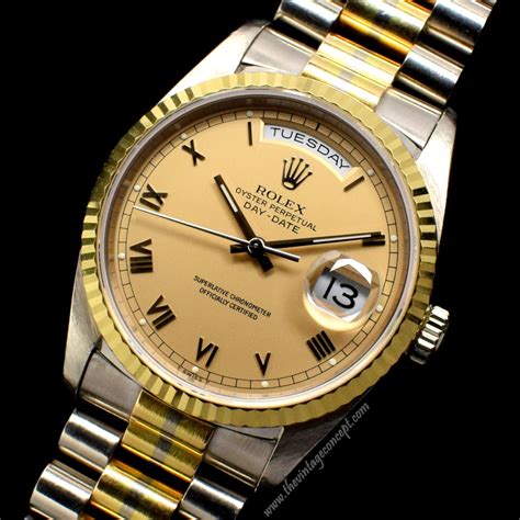 rolex day date 2 tone